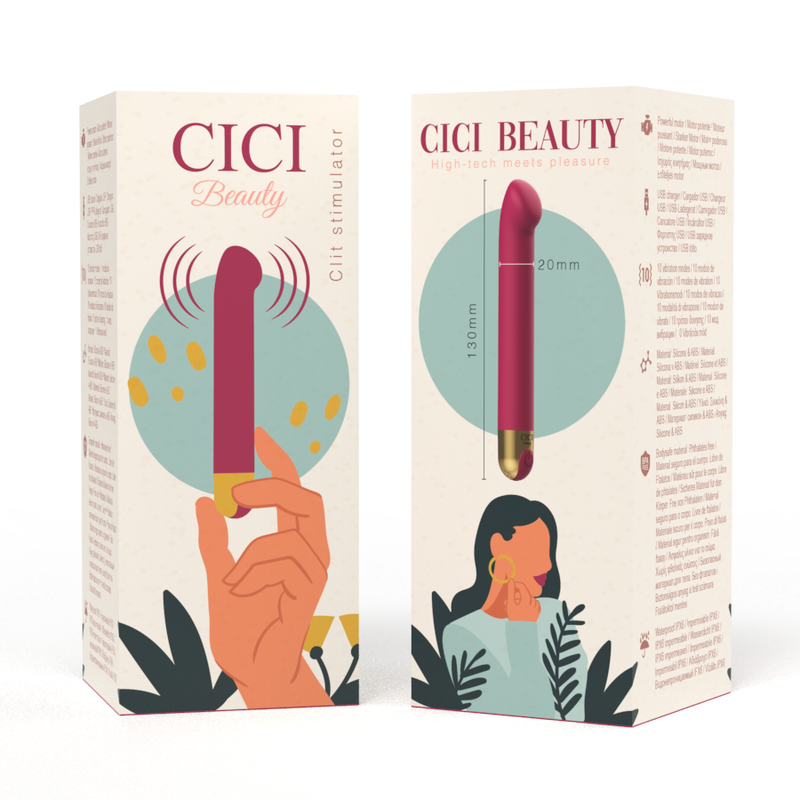 CICI BEAUTY CLIT vibrador para clítoris en silicona con USB, en caja