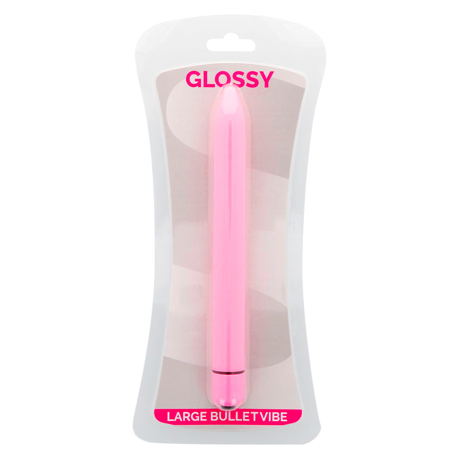 GLOSSY SLIM bala vibradora larga rosa, en bolsa