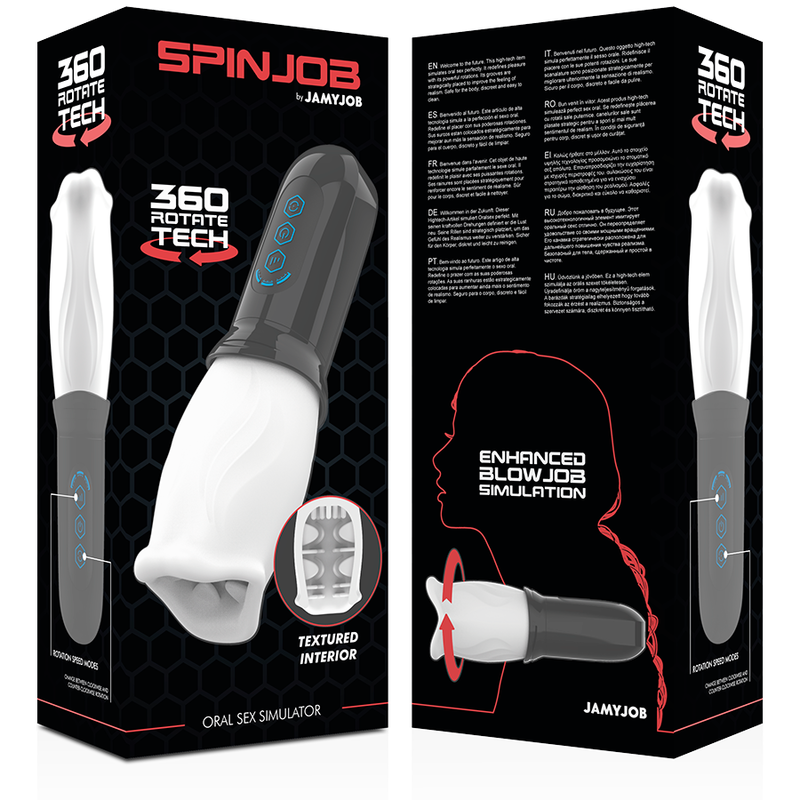 JAMYJOB SPINJOB masturbador automatico para hombre con rotación y con USB, en caja
