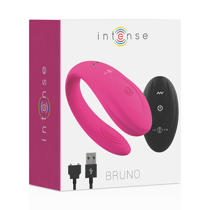 INTENSE BRUNO vibrador para pareja con doble estimulación con control remoto y USB, en caja