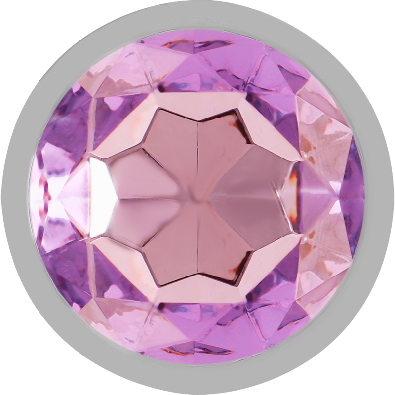 INTENSE plug anal metal cristal redondo violeta talla S, vista cristal