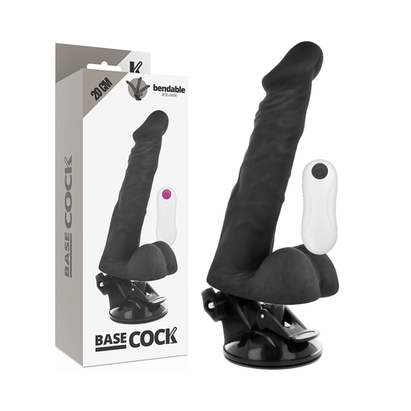BASECOCK dildo consolador realista con vibración y control remoto 200x45mm, con empaque original