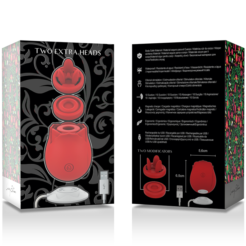 MIA FLORENCE vibrador y succionador de clítoris con USB, en caja